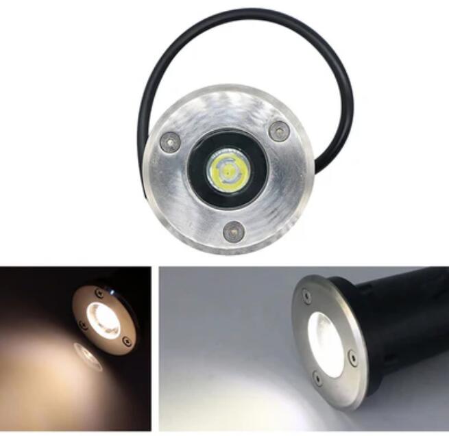 (image for) 1W / 3W / 5W /7W IP67 Waterproof Underground Fixture Landscape Uplighting Well LED Garden Lights